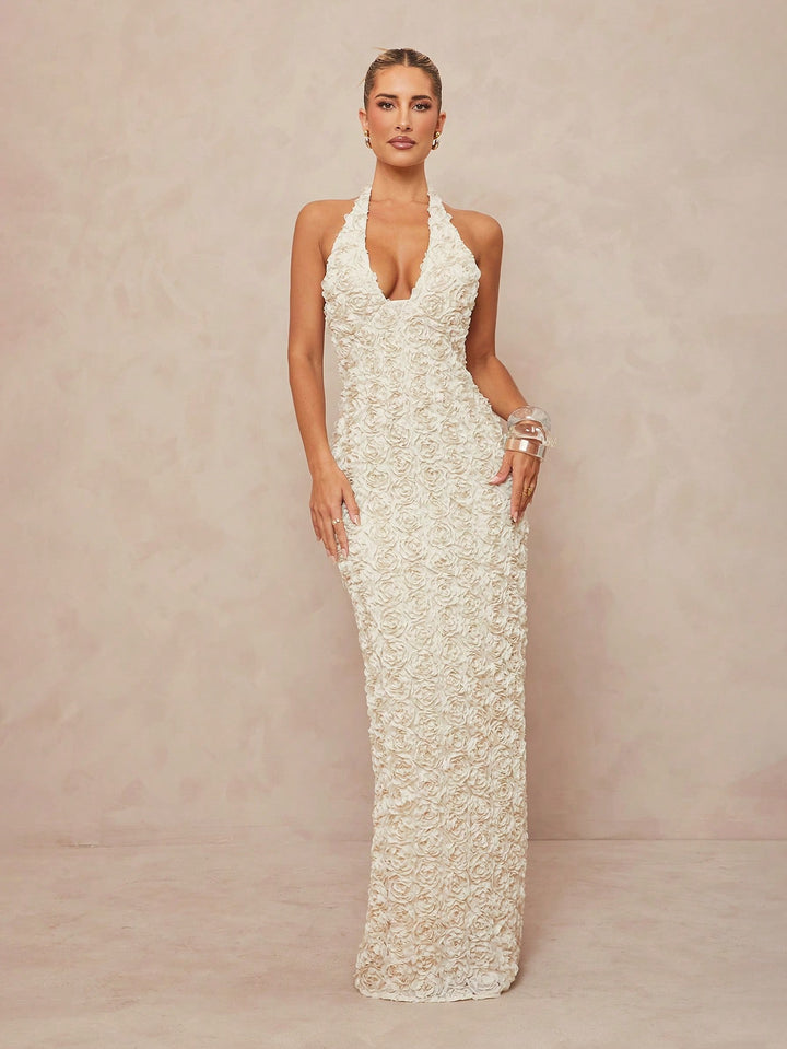 Rochie maxi SHEIN, bej