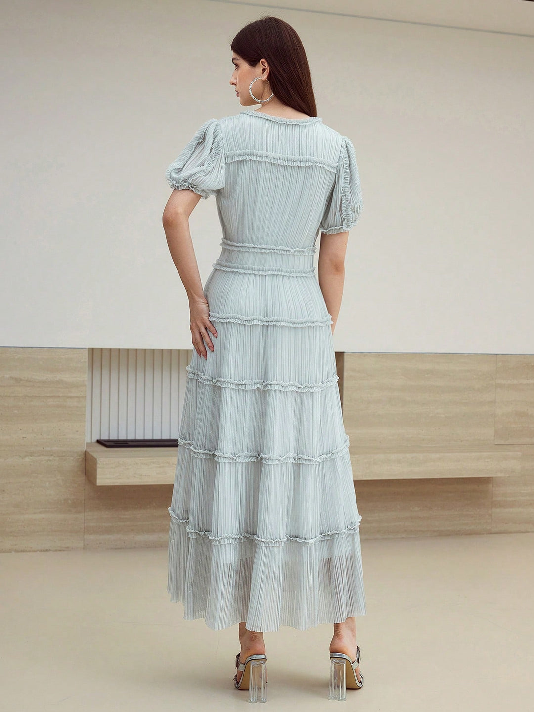 SHEIN szürke midi ruha