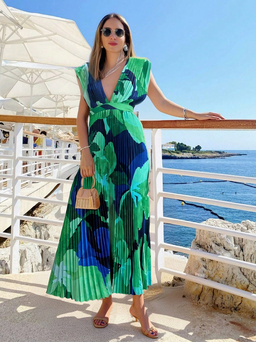 Rochie maxi SHEIN, turcoaz