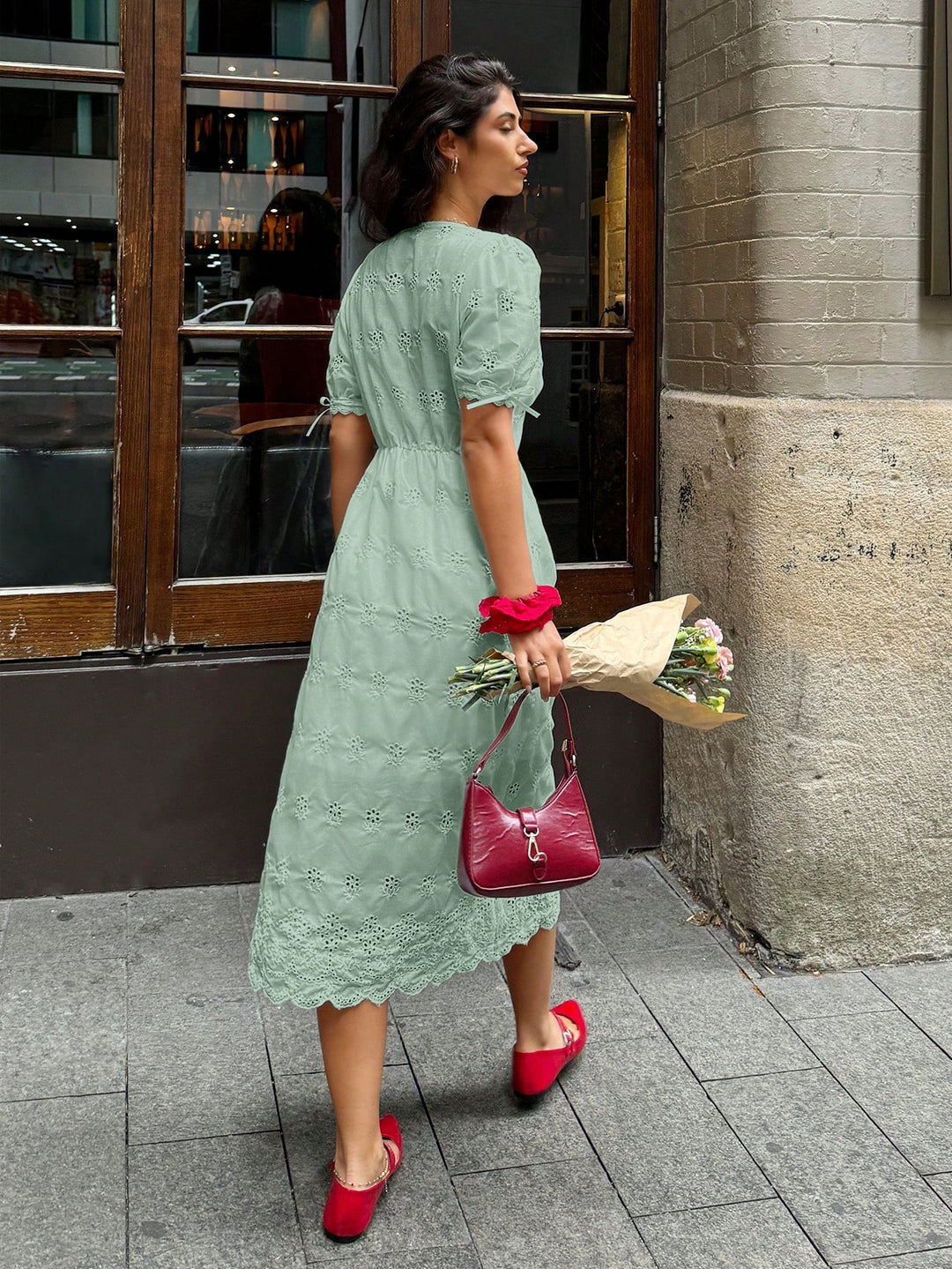 Rochie midi SHEIN, verde