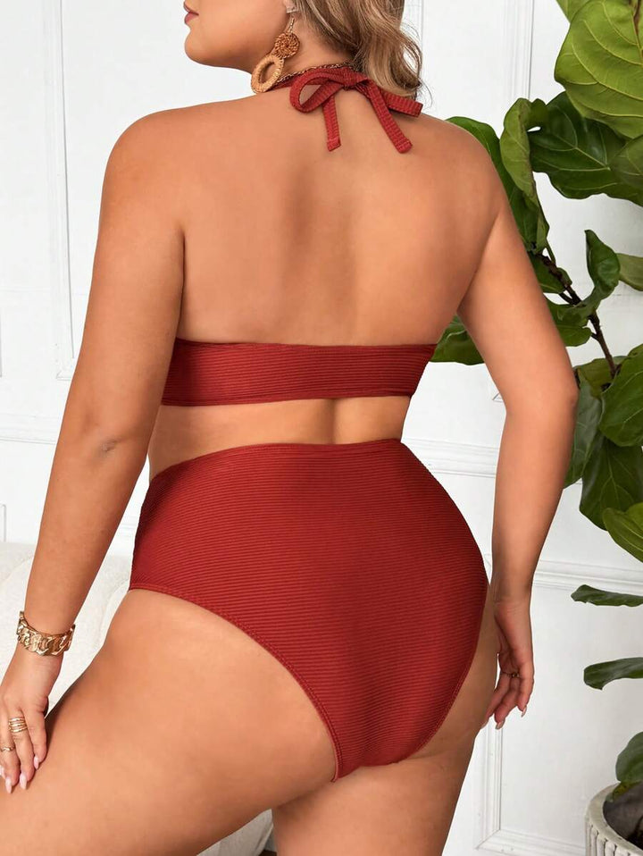 Costum de baie SHEIN, cărămiziu