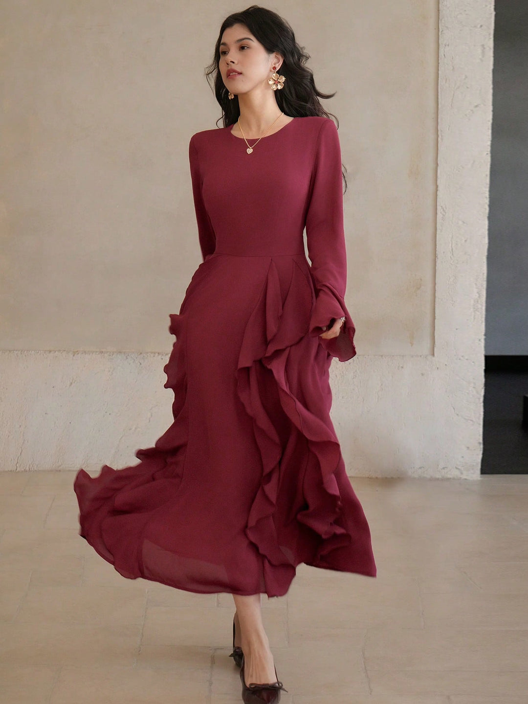 Rochie maxi SHEIN, roșu