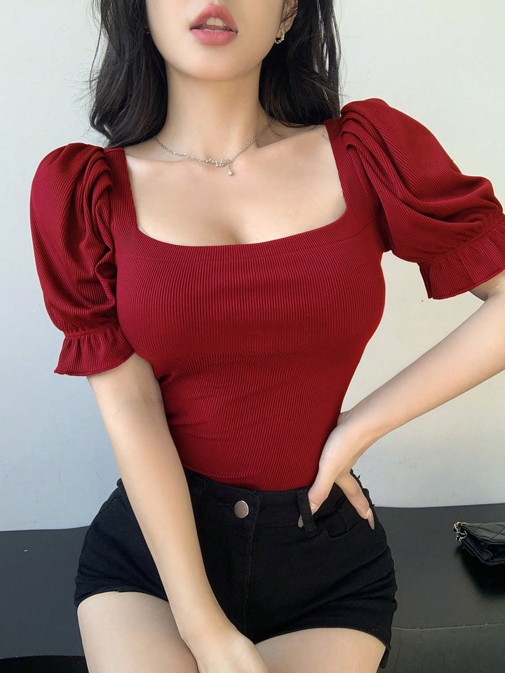 Tricou SHEIN, vișiniu