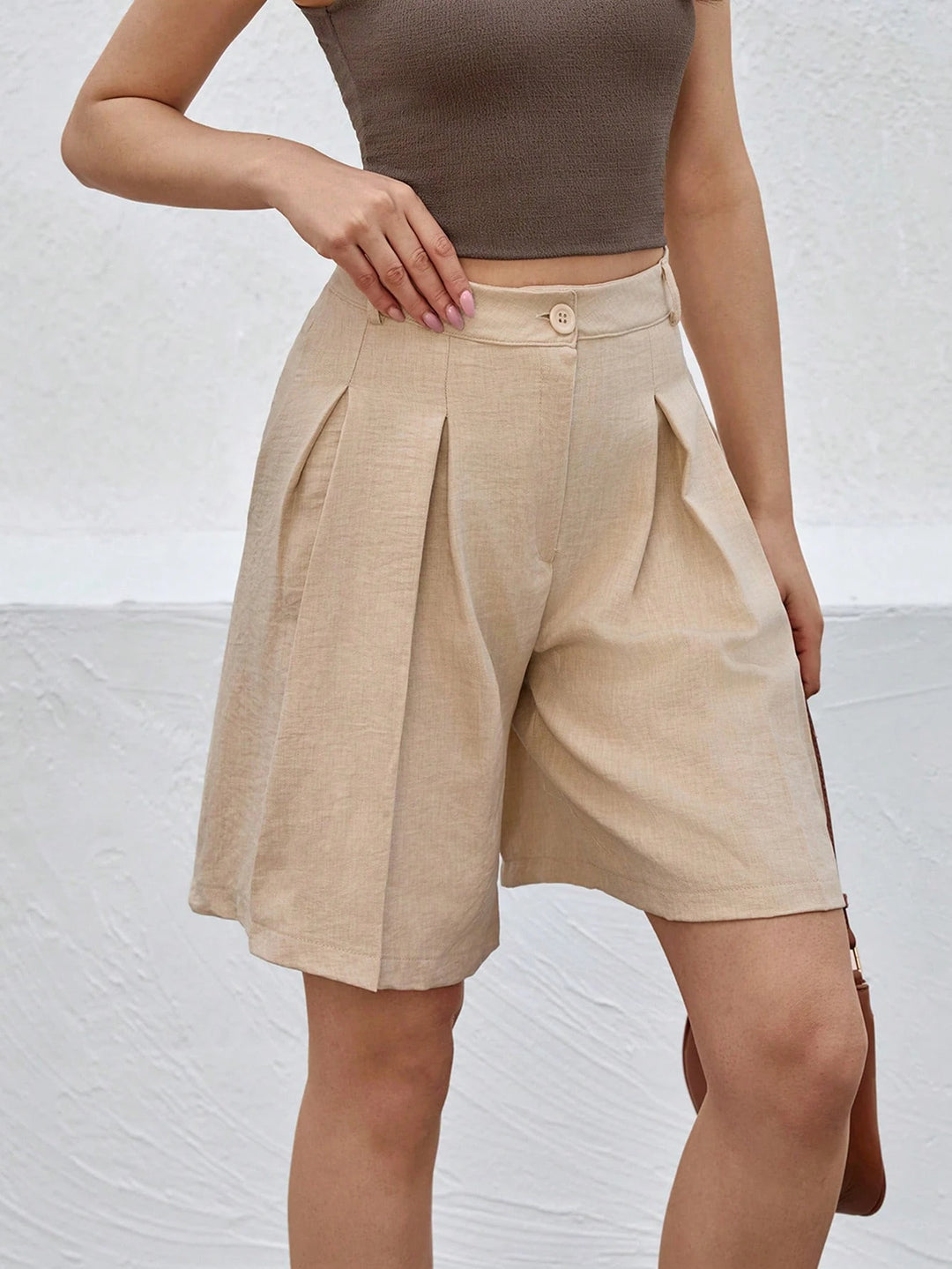 Pantaloni scurți Shein, bej