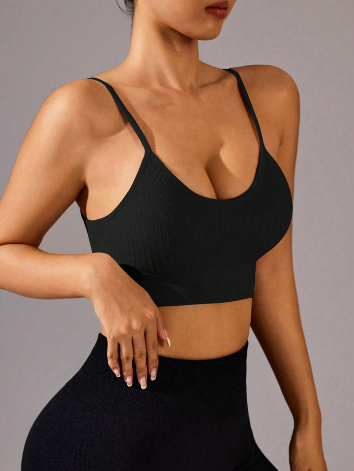 Bustieră sport SHEIN, negru
