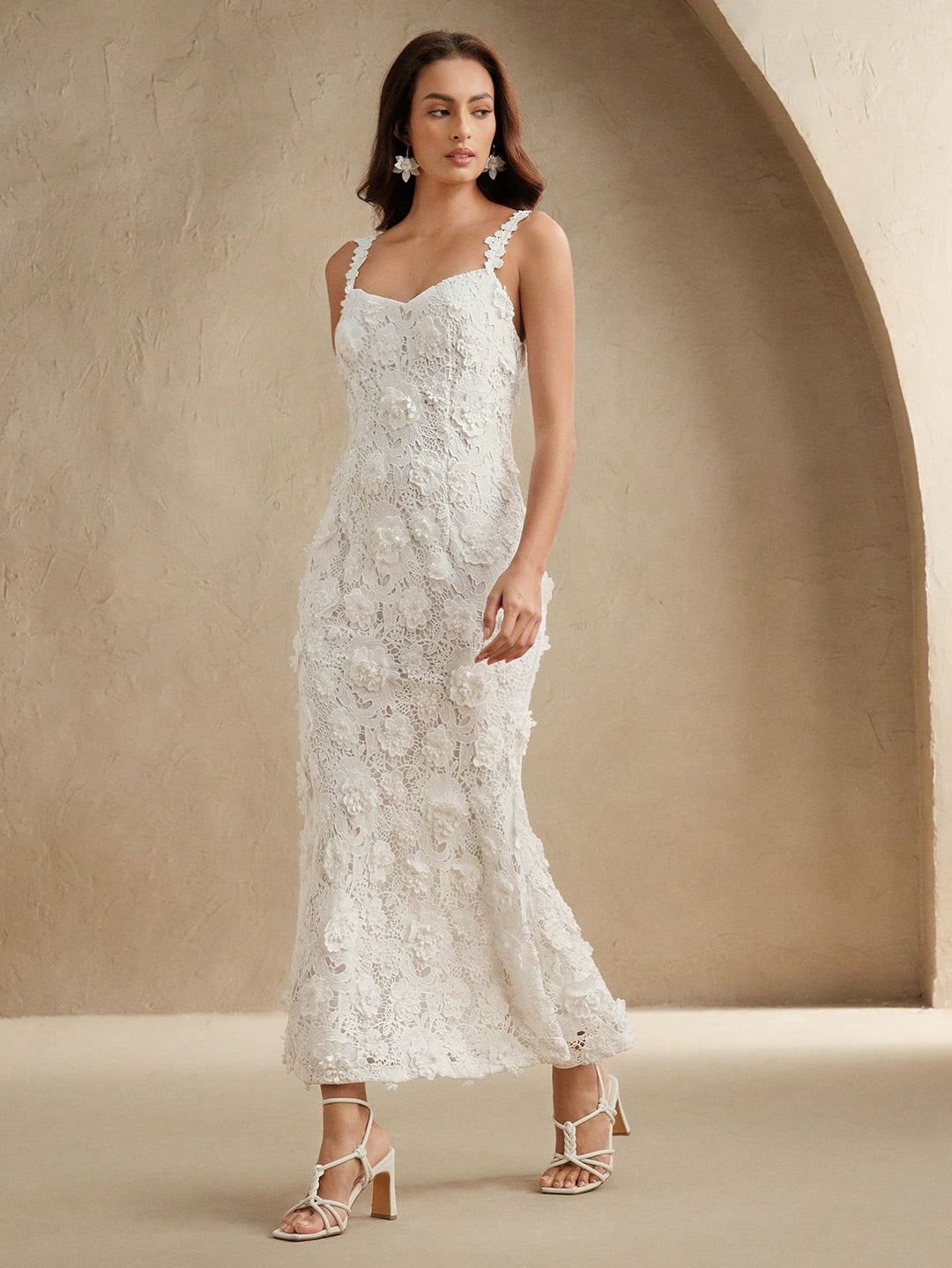 Rochie maxi SHEIN, alb