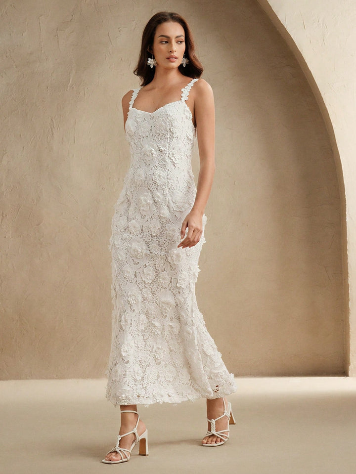 Rochie maxi SHEIN, alb
