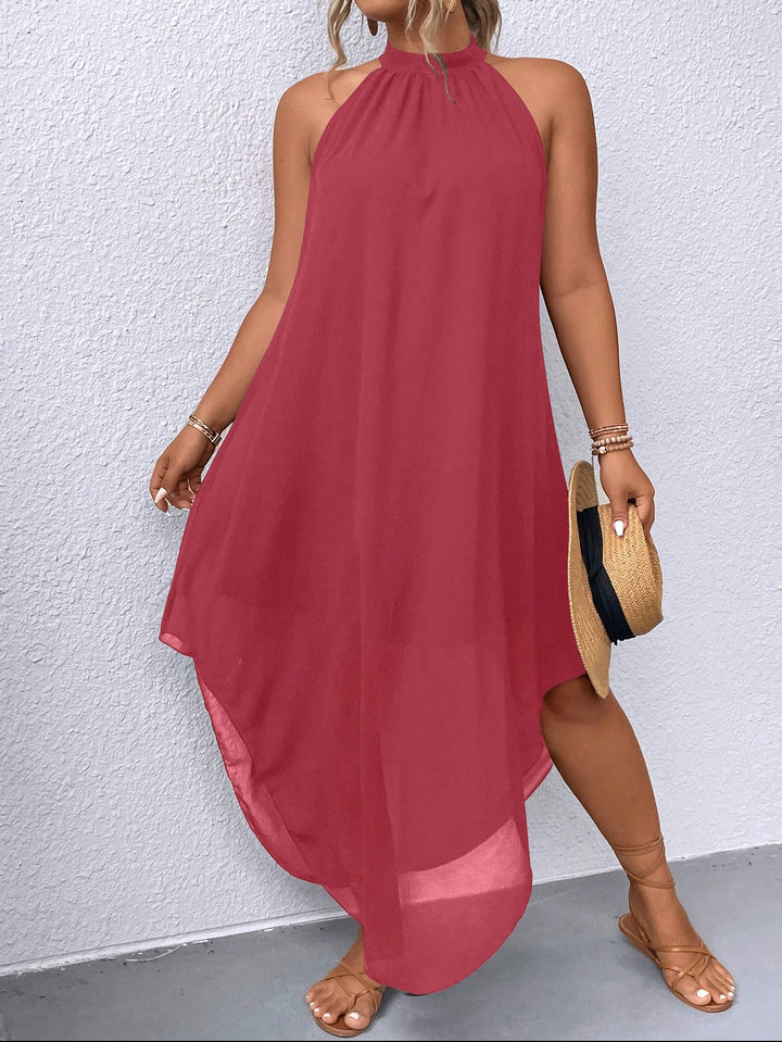 Shein Curve+ ruha, rózsaszín