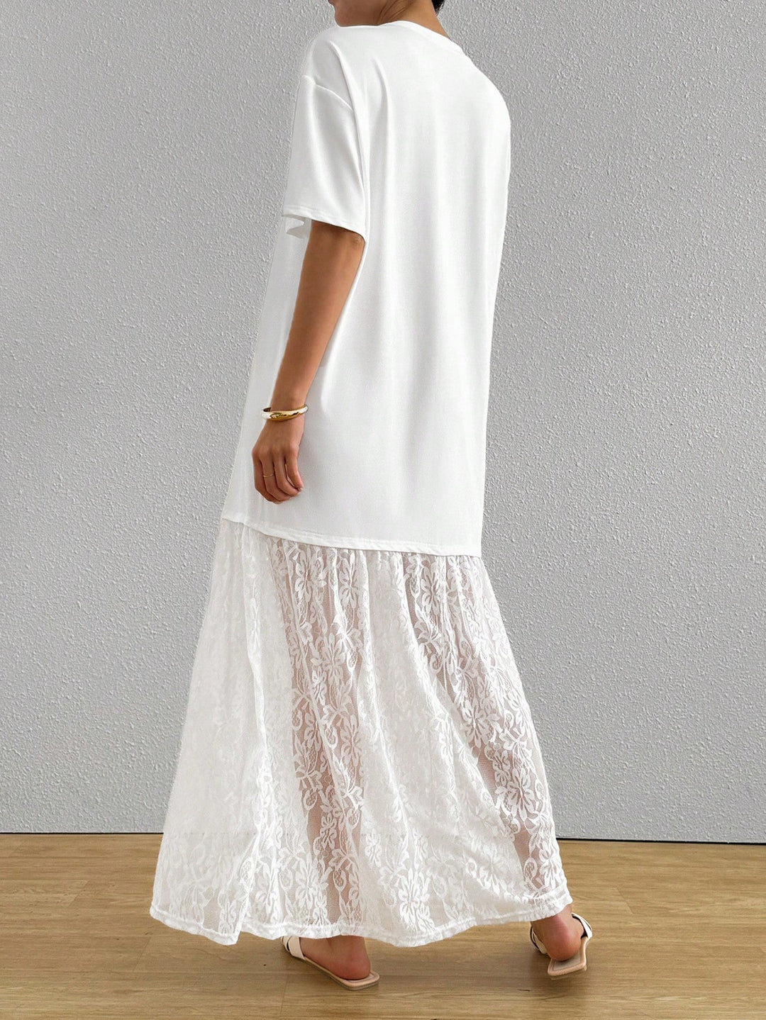 Rochie maxi SHEIN, alb