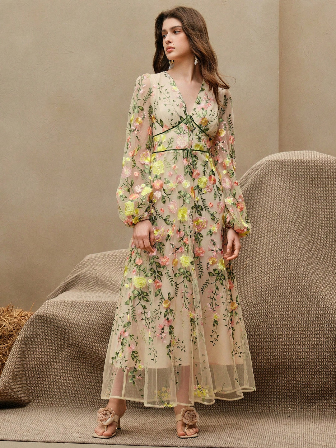 Rochie maxi SHEIN, galben