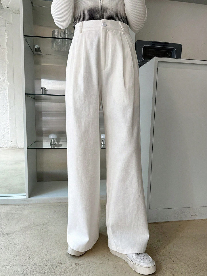 Pantaloni SHEIN, alb