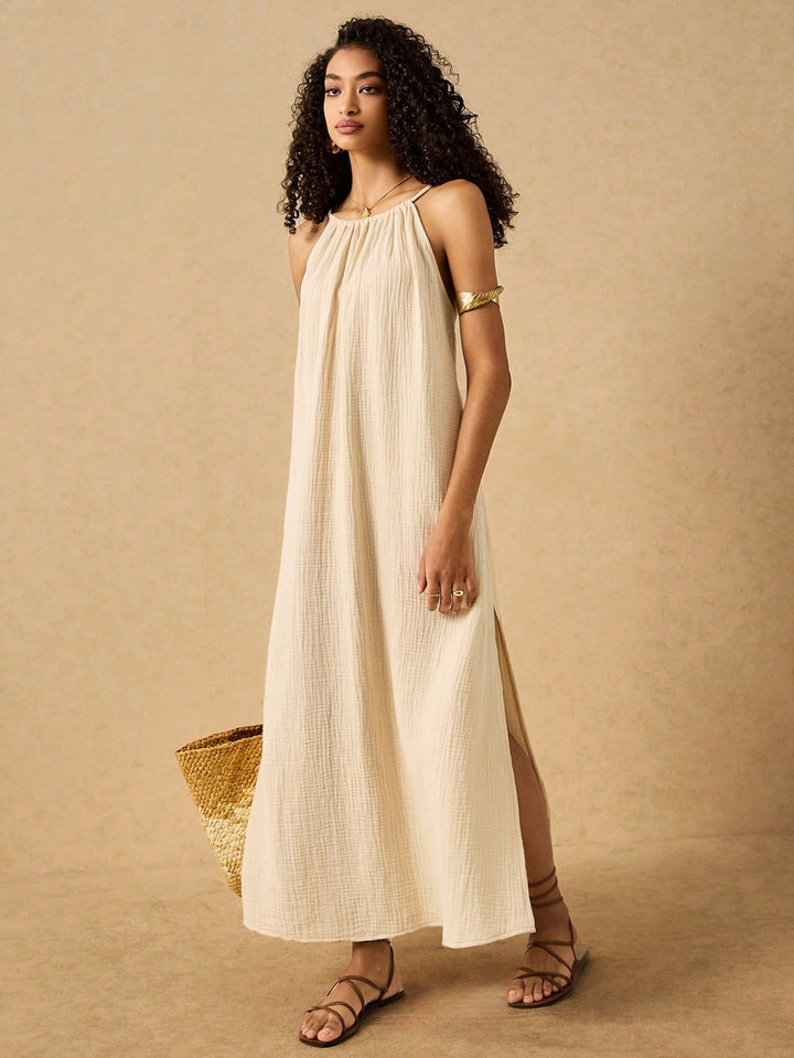Rochie maxi SHEIN, kaki
