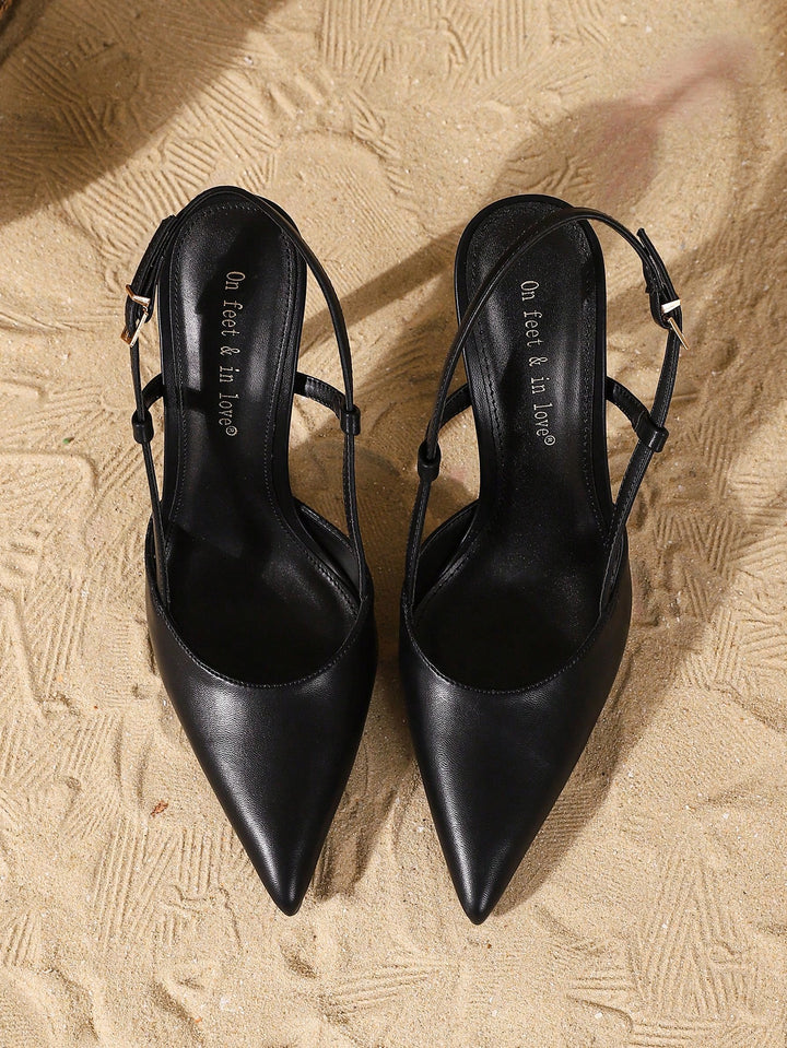 Pantofi cu toc SHEIN, negru