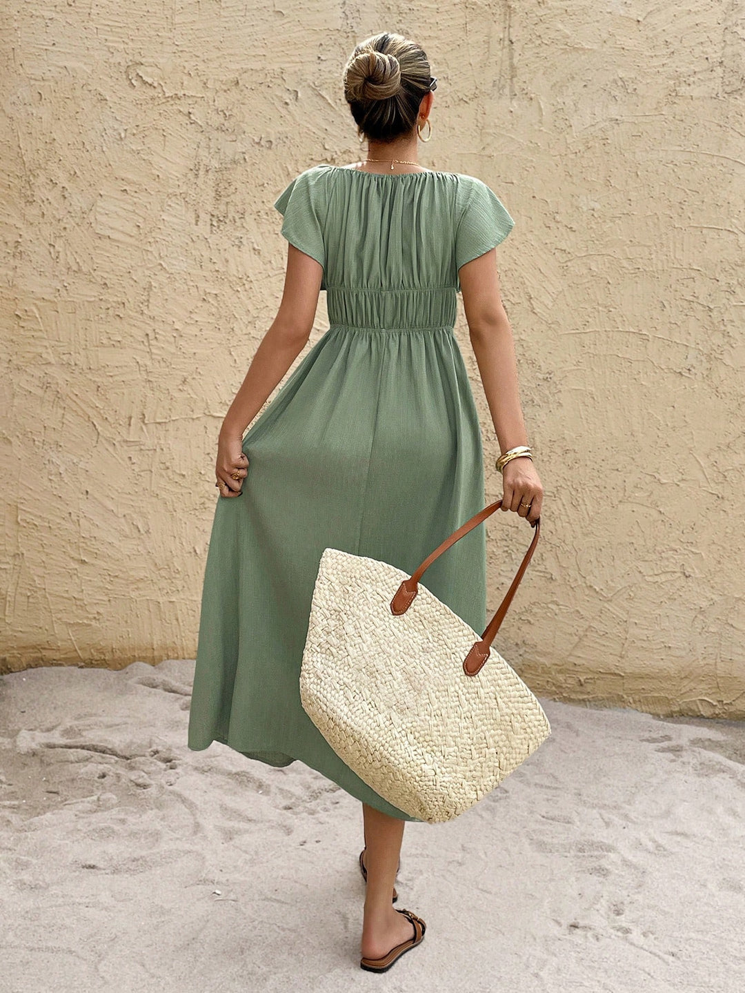 Rochie maxi SHEIN, verde