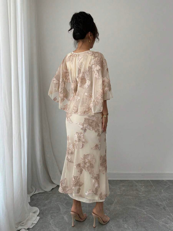 Rochie maxi SHEIN, bej