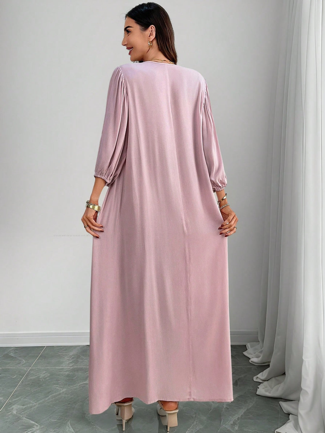 SHEIN maxi ruha, rózsaszín