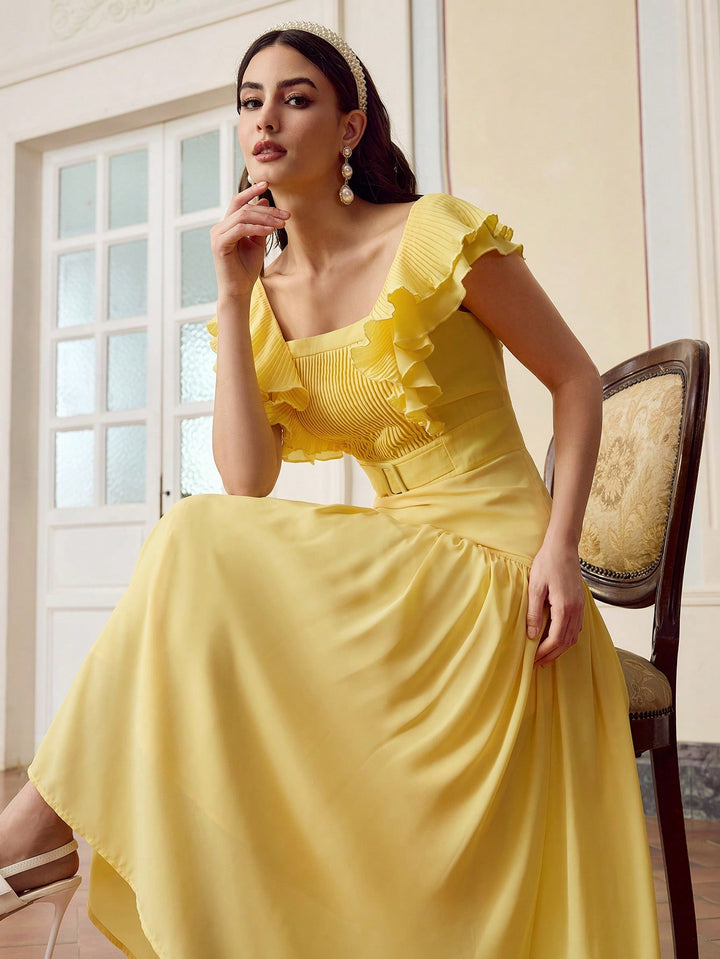Rochie midi SHEIN, galben