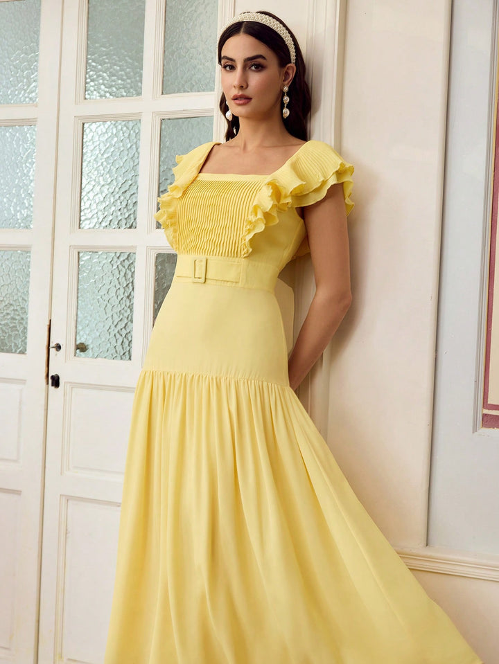 Rochie midi SHEIN, galben