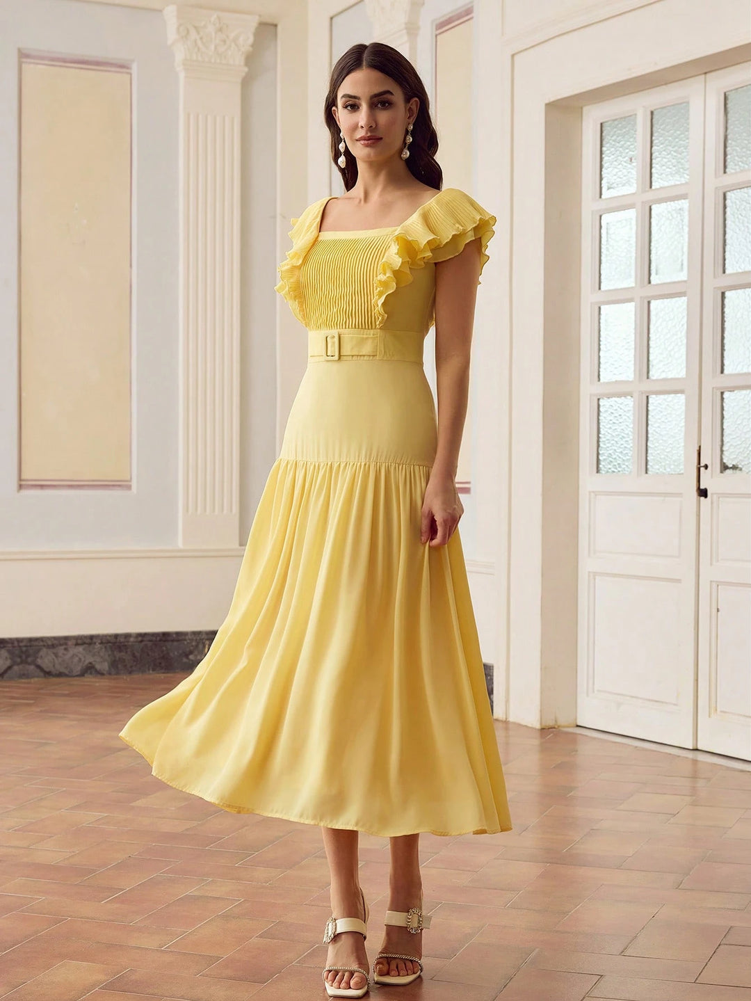 Rochie maxi SHEIN, galben