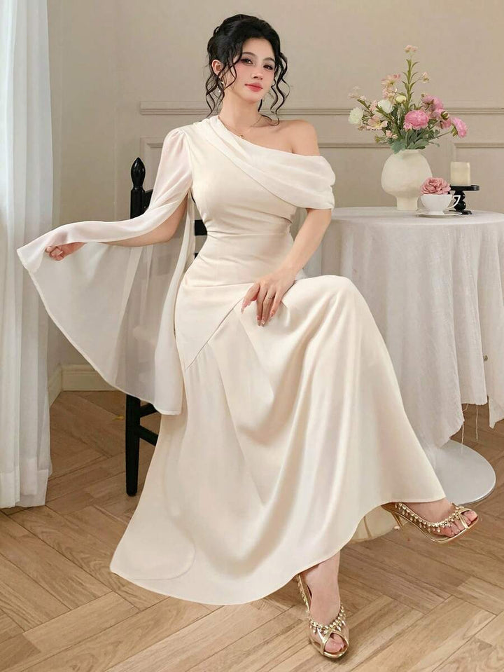 Rochie maxi SHEIN, crem