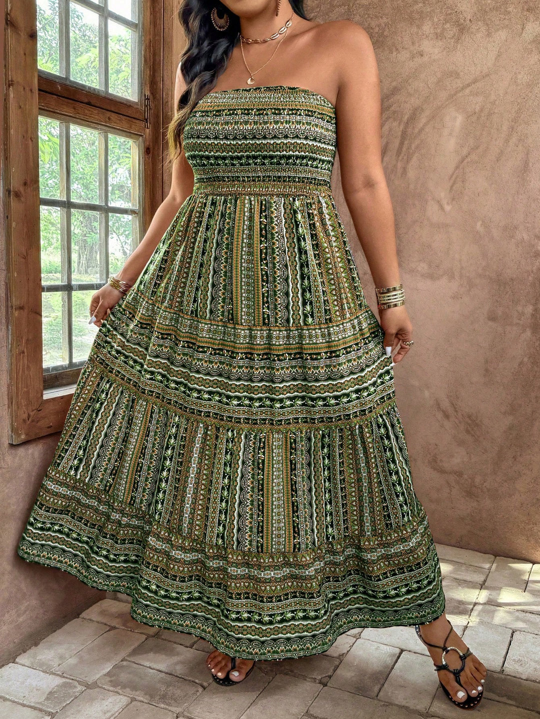 Rochie maxi SHEIN, mix culori