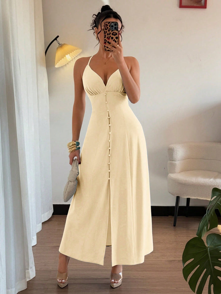 Rochie maxi SHEIN, bej