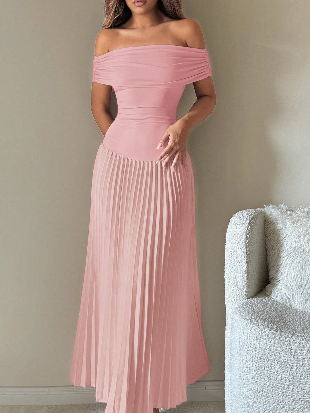Rochie maxi SHEIN, roz