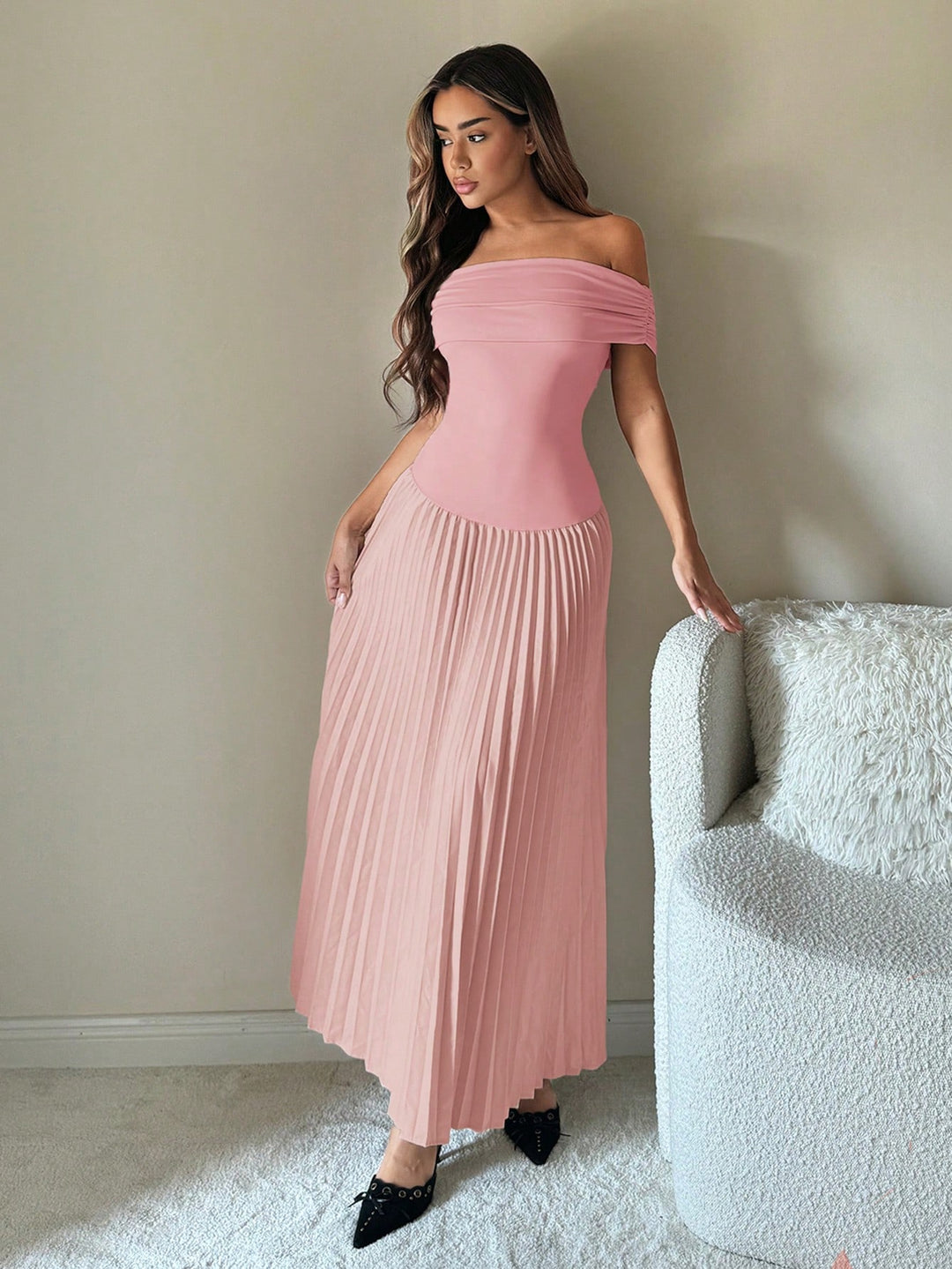 Rochie maxi SHEIN, roz