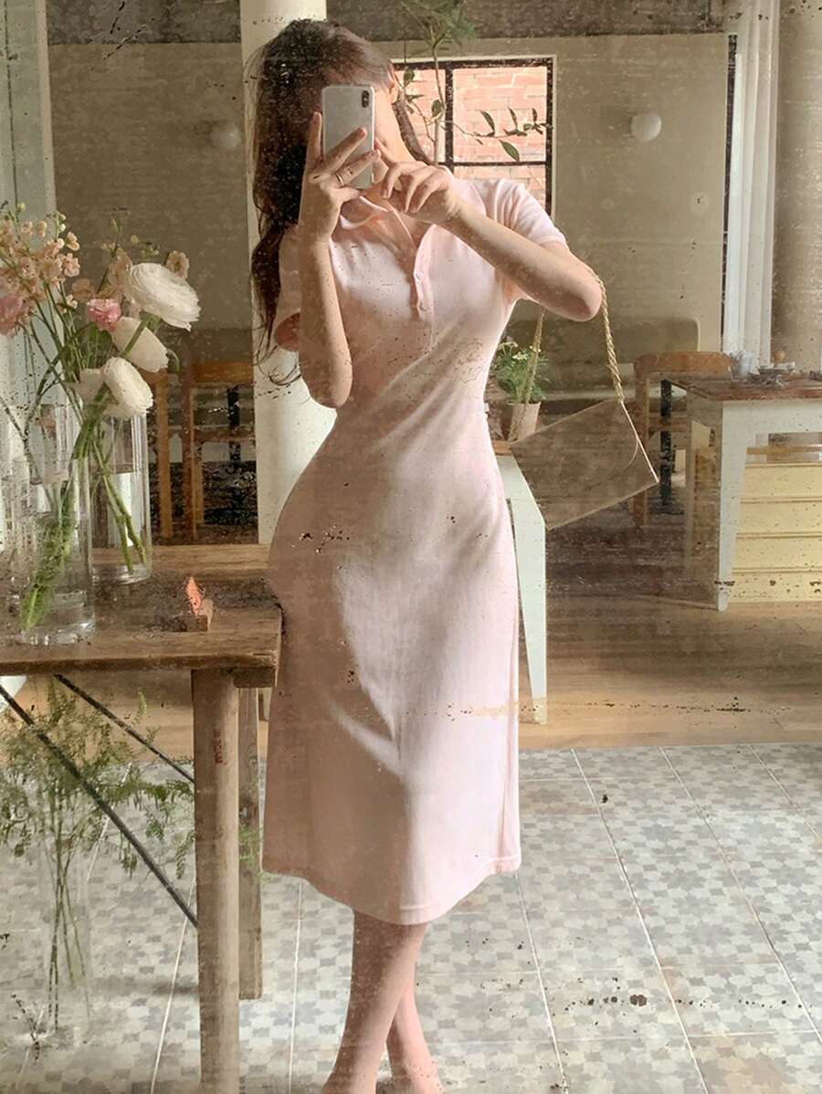 Rochie maxi SHEIN, roz