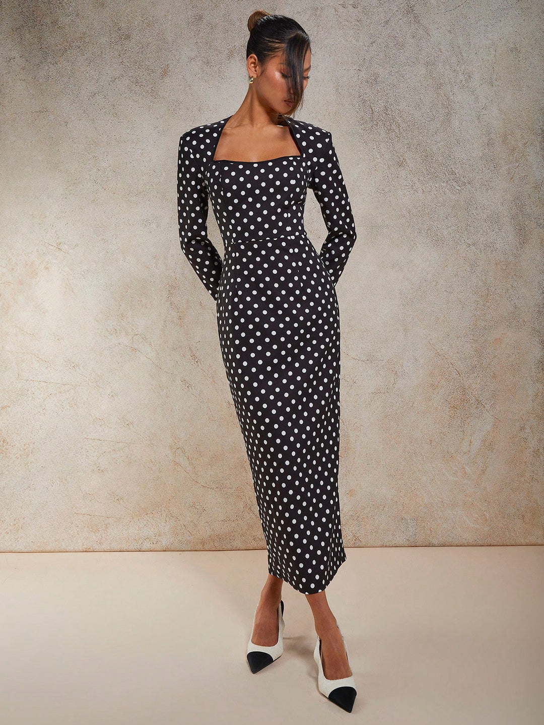 SHEIN maxi ruha, fekete