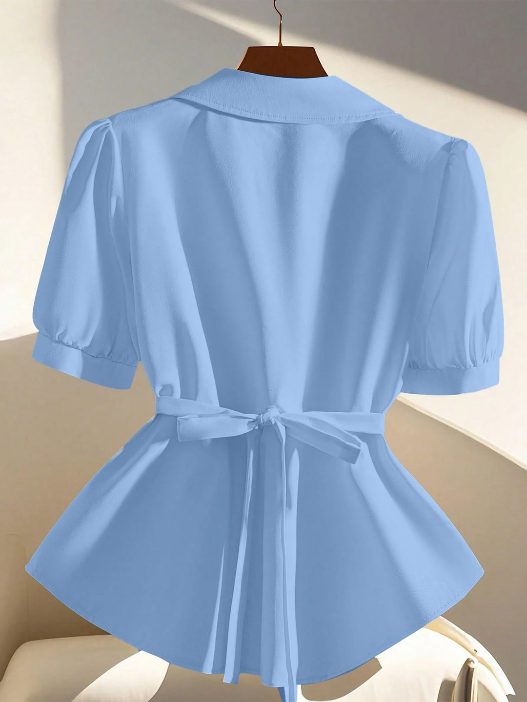 Shein Curve rövid ujjú ing, kék
