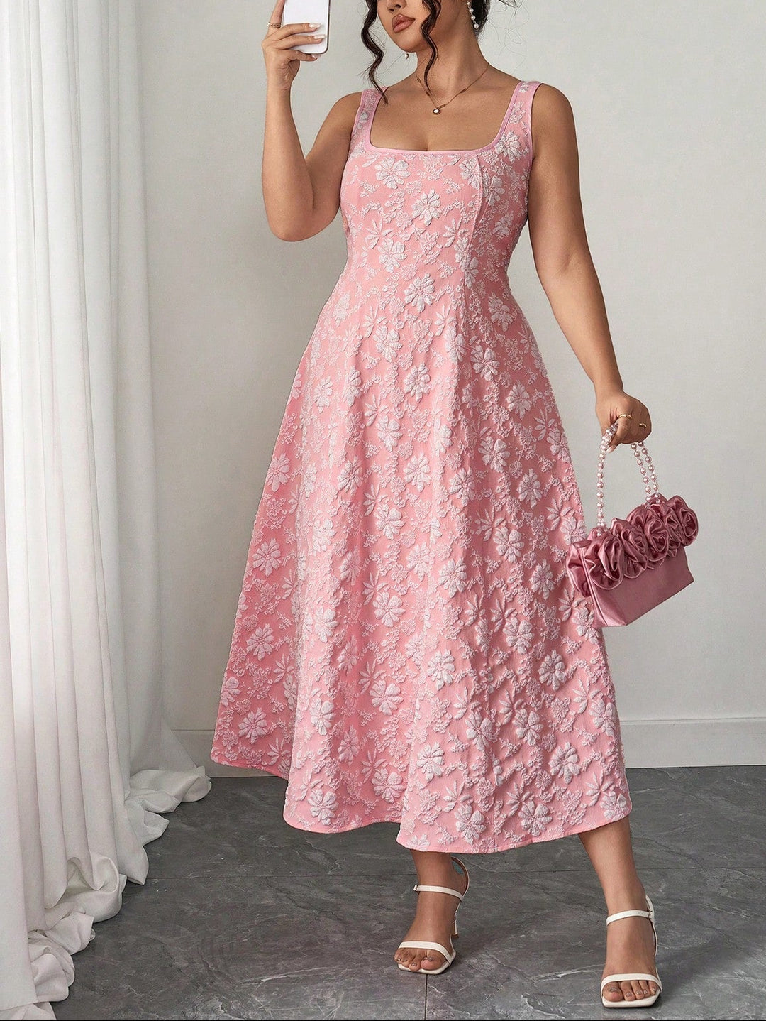 Rochie maxi SHEIN, roz