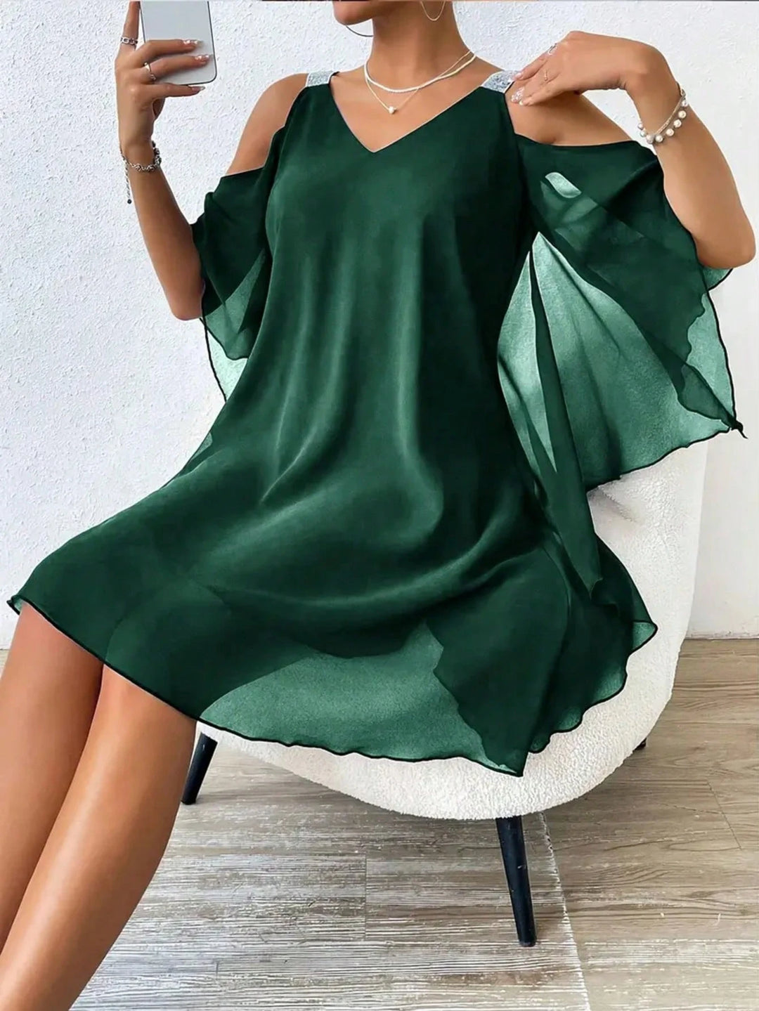 Rochie mini SHEIN, verde