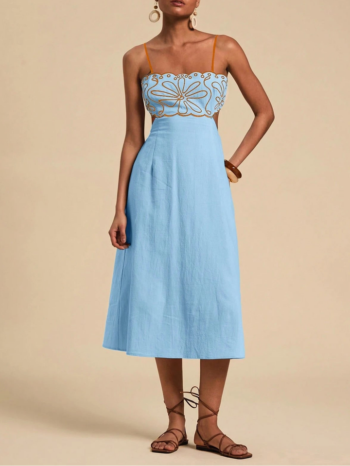 SHEIN maxi ruha, kék