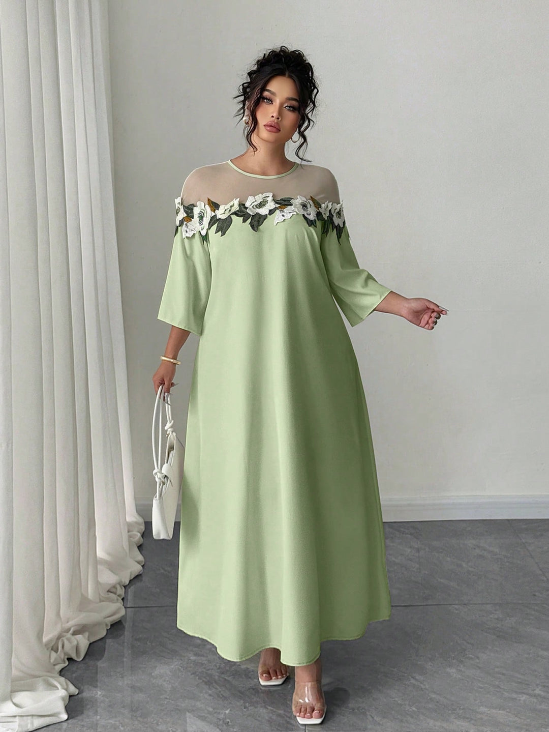 Rochie maxi SHEIN, verde