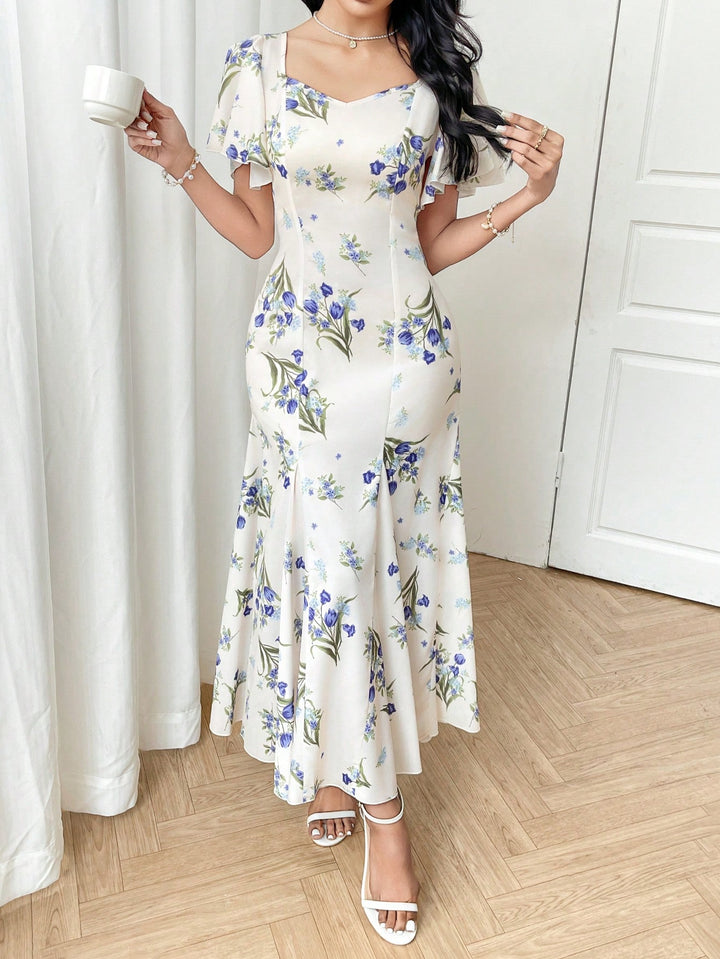 Rochie maxi SHEIN, crem