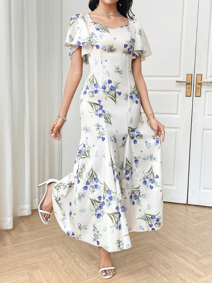 Rochie maxi SHEIN, crem
