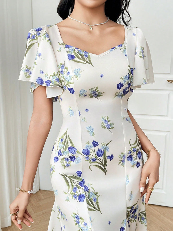 Rochie maxi SHEIN, crem