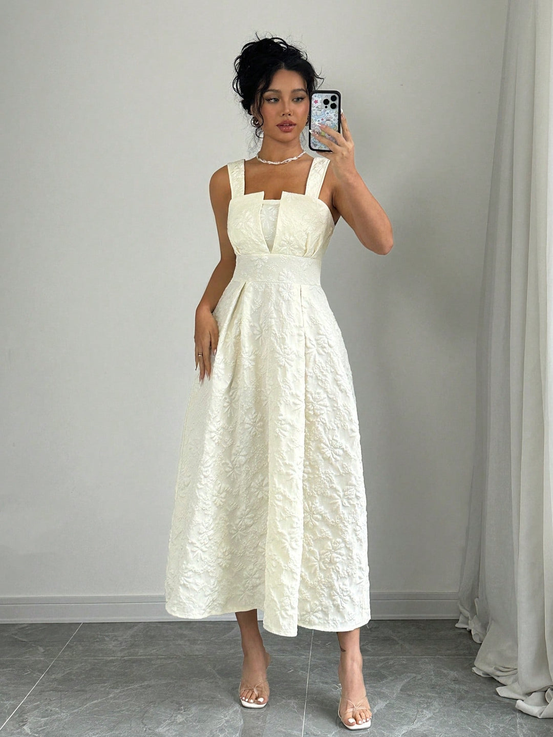 Rochie maxi SHEIN, bej