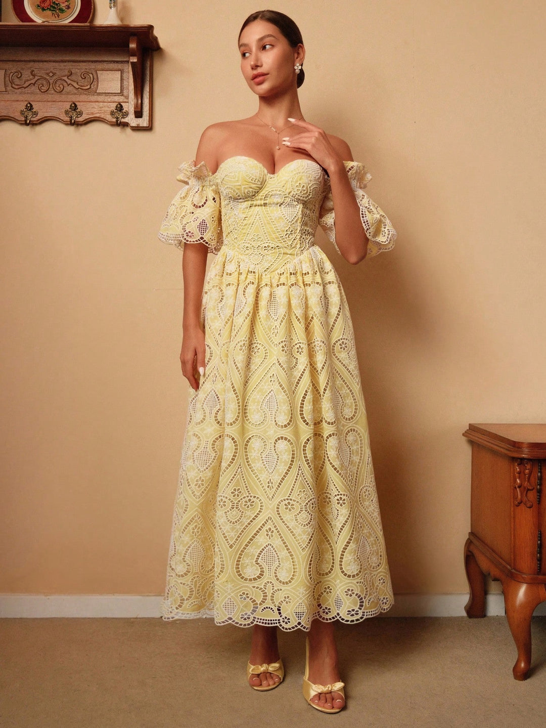 Rochie maxi SHEIN, galben