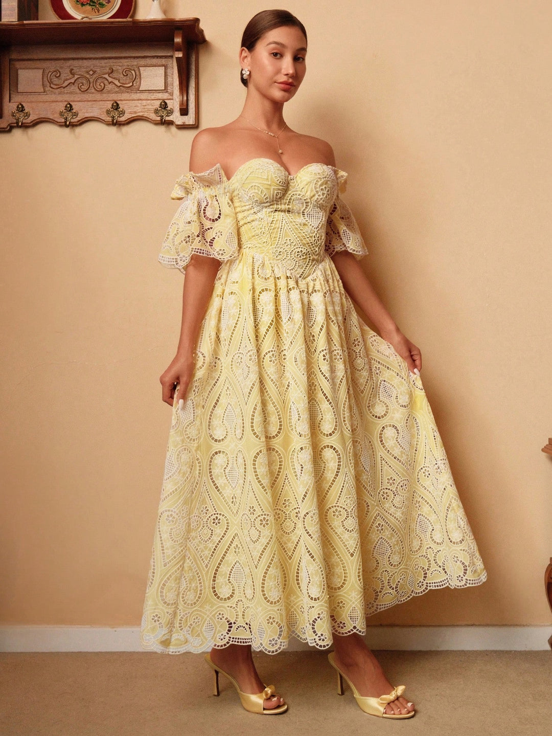 Rochie maxi SHEIN, galben