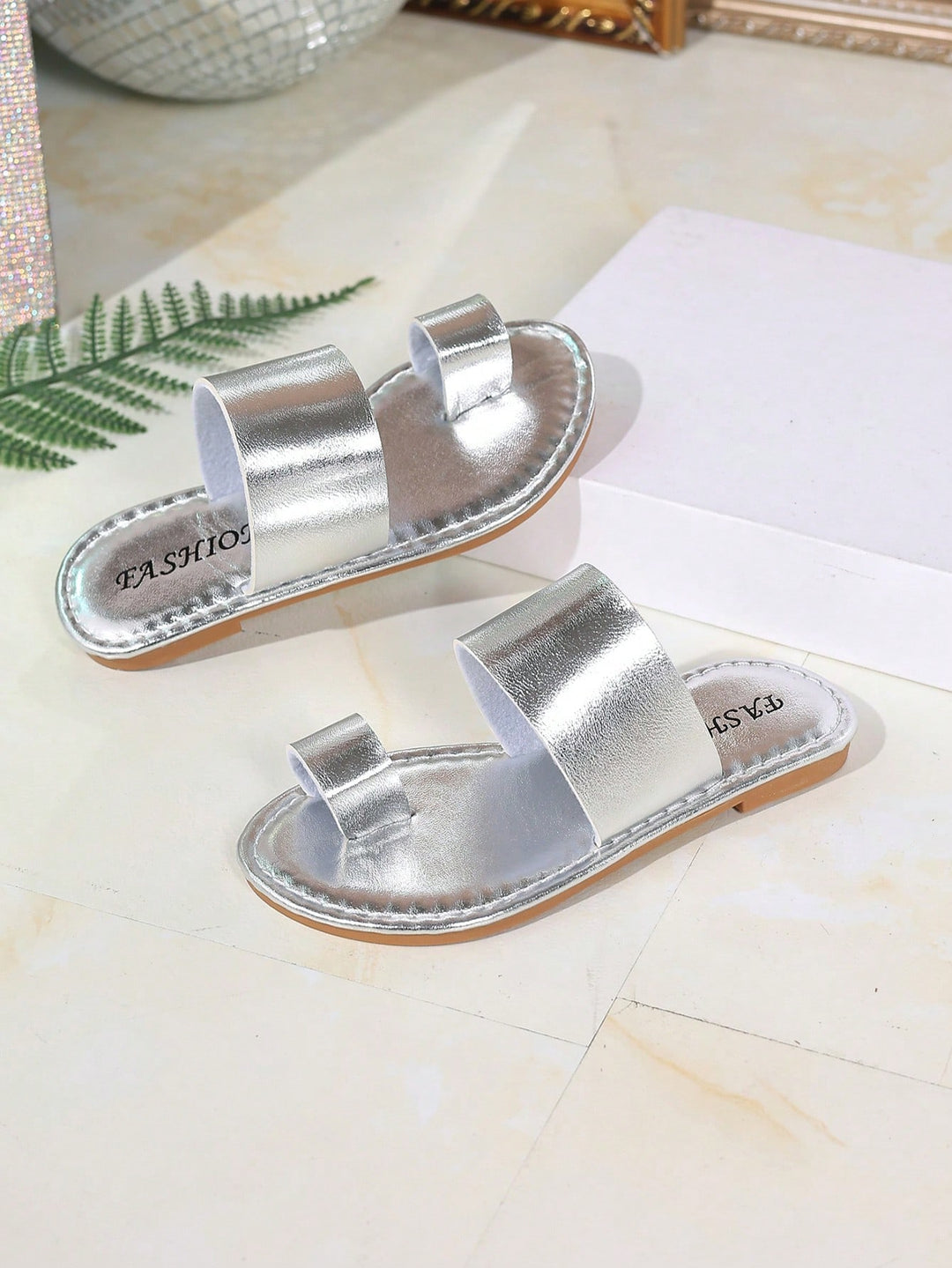 SHEIN papucs, ezüst