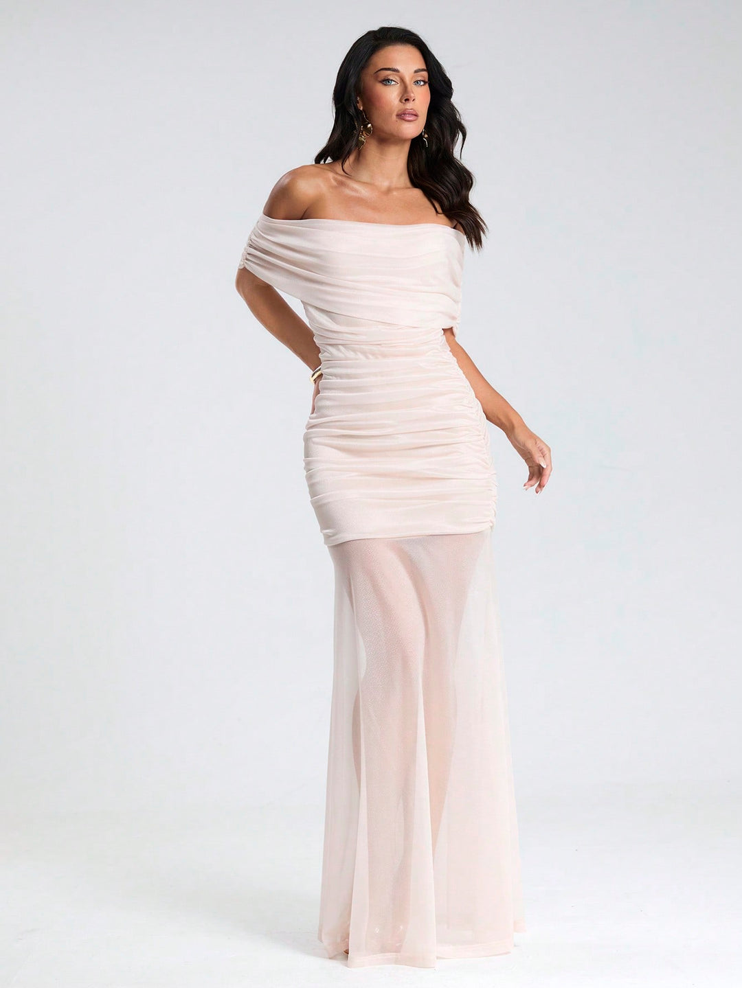 SHEIN maxi ruha, bézs