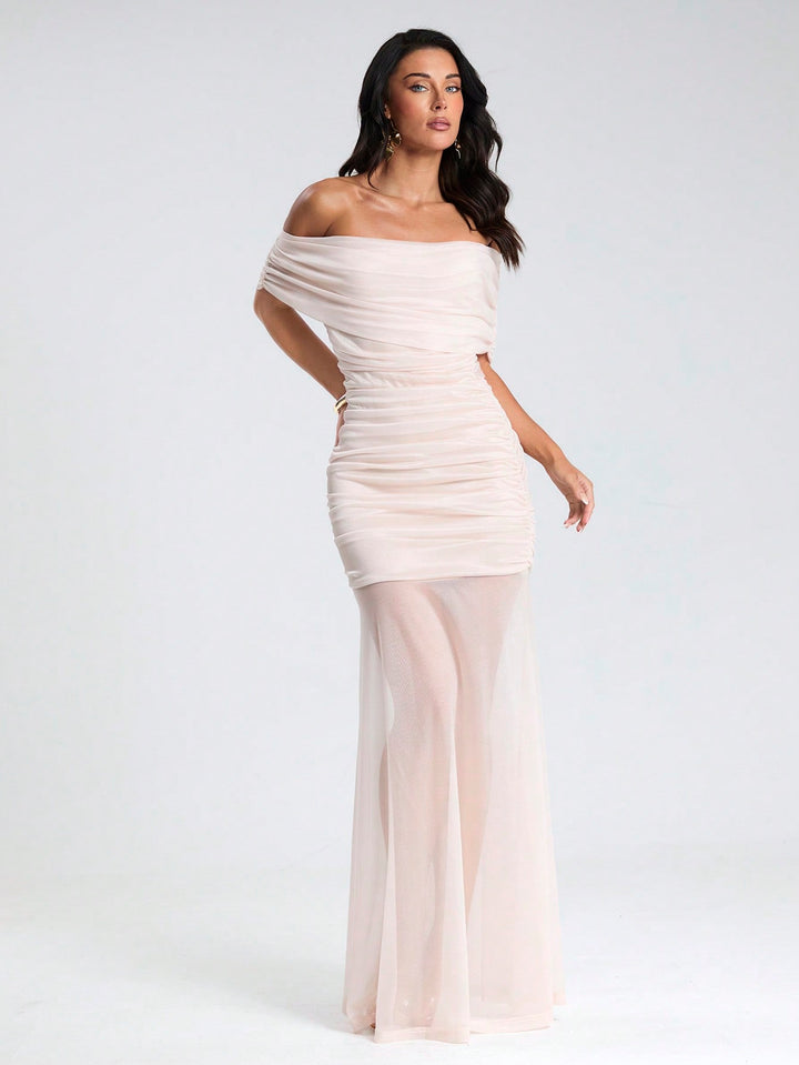 SHEIN maxi ruha, bézs