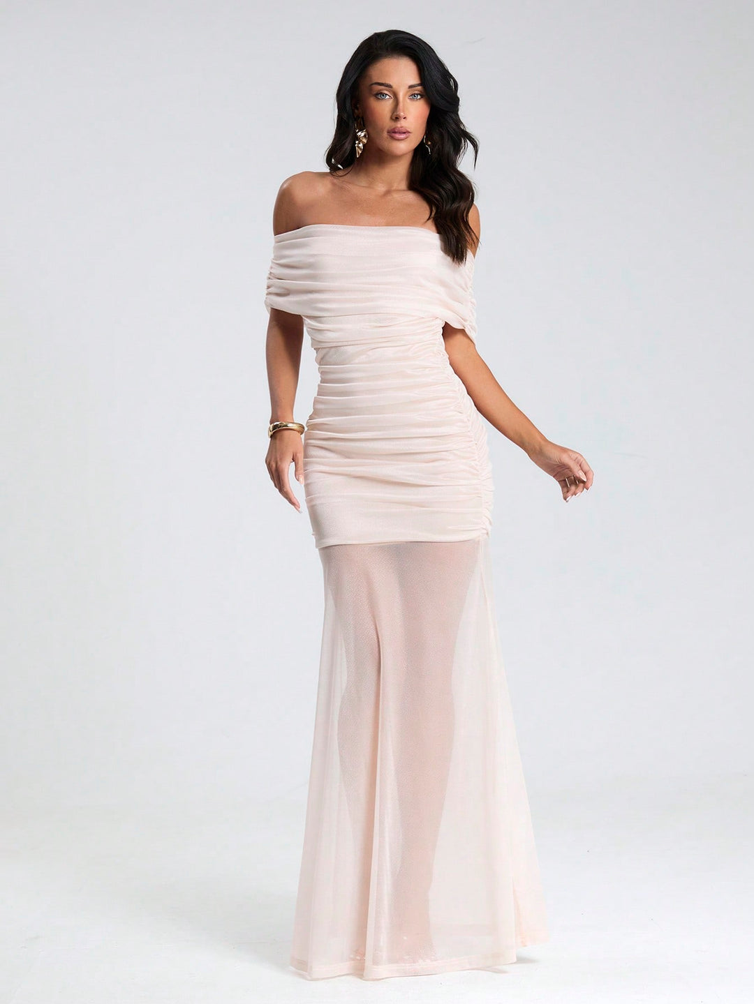 SHEIN maxi ruha, bézs
