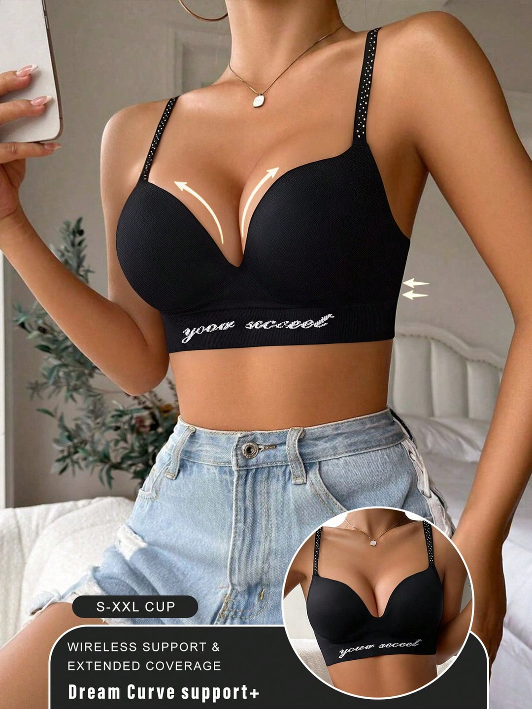 Sutien SHEIN, negru