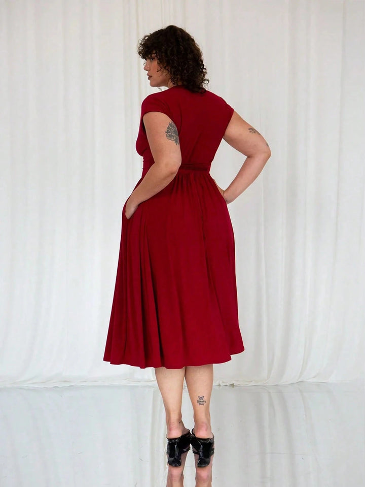 Rochie midi SHEIN, roșu