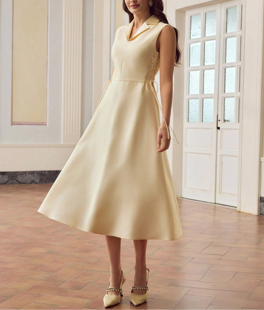 Rochie midi SHEIN, galben
