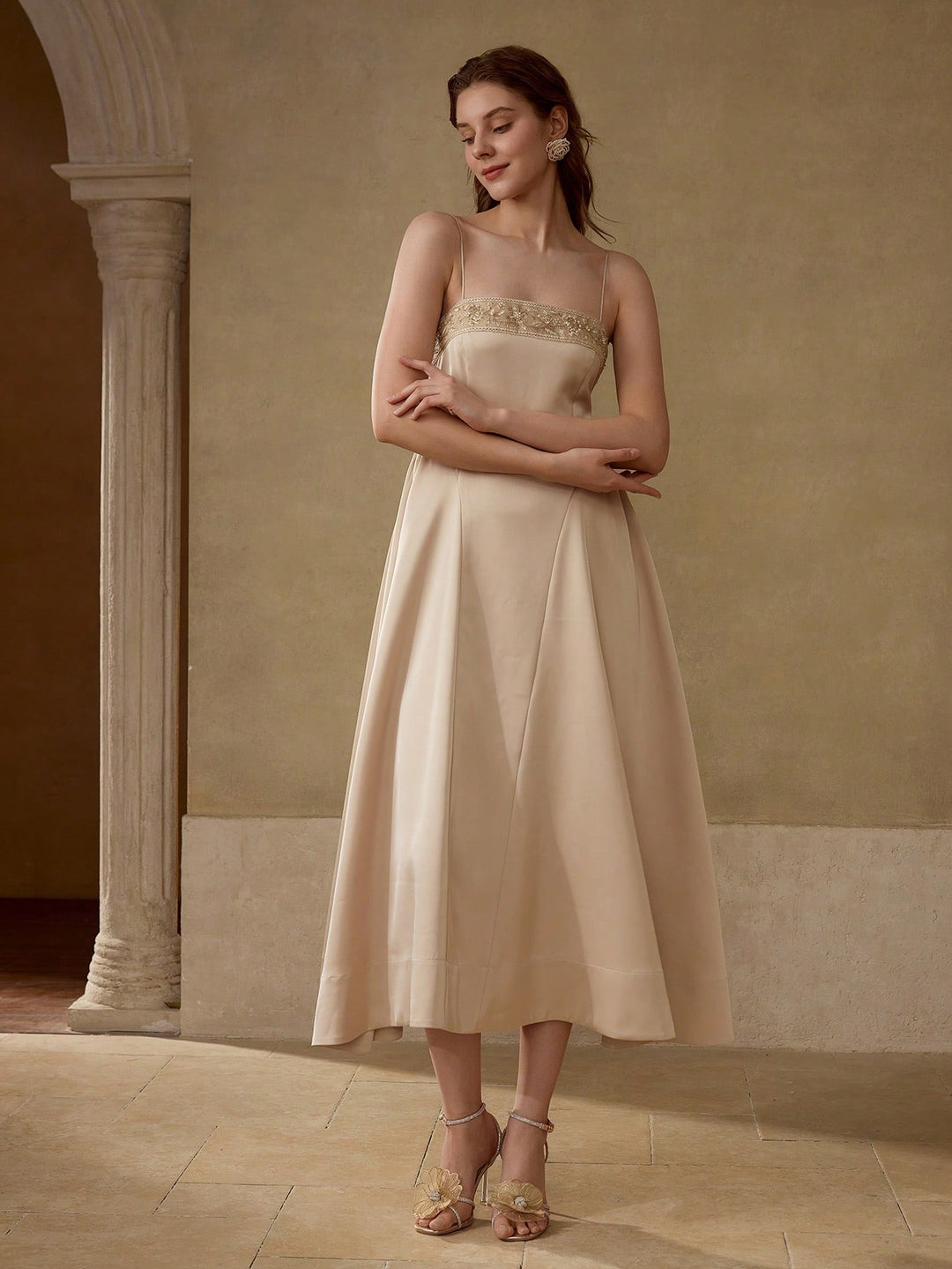SHEIN khaki midi ruha