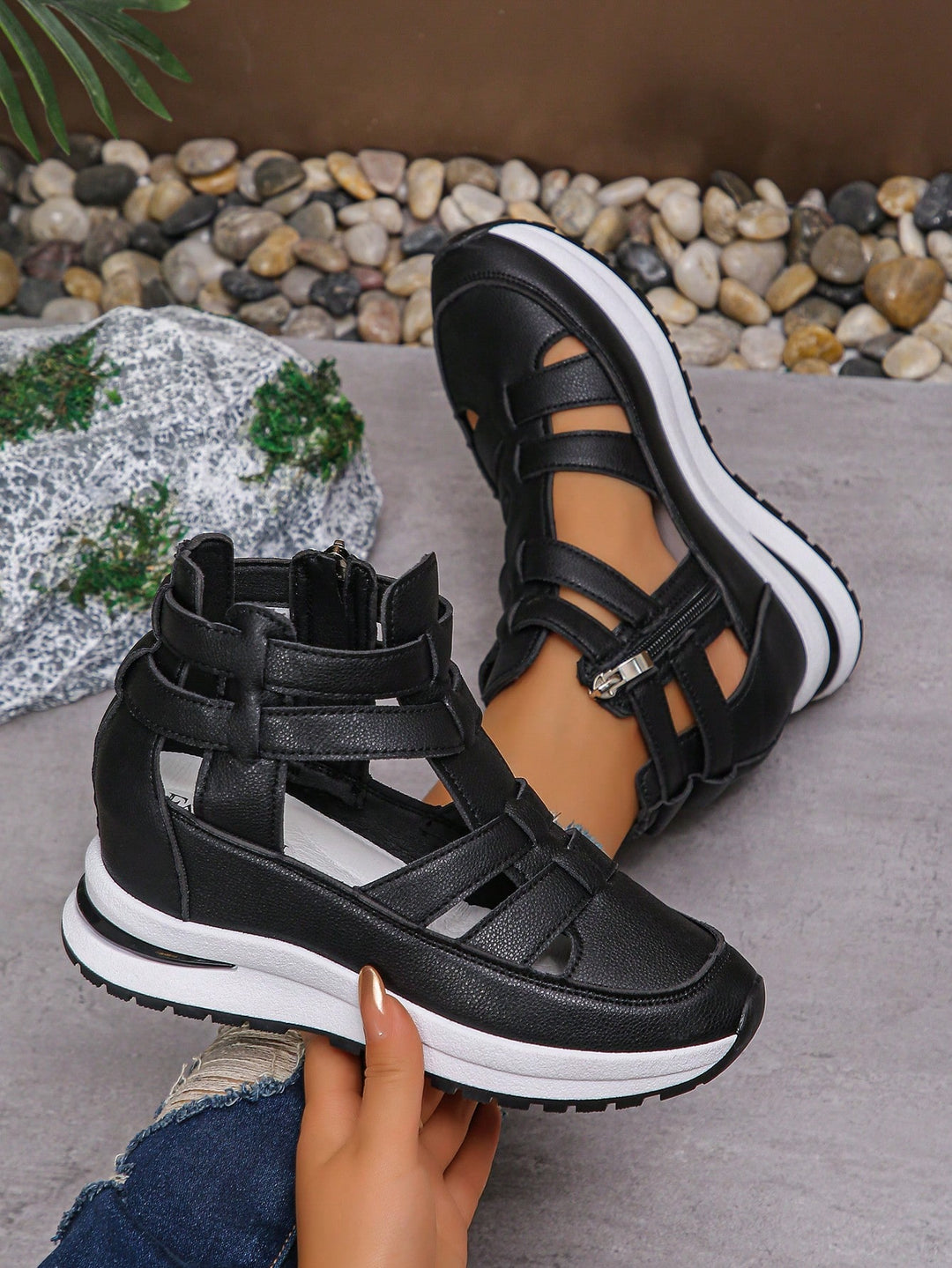 Sandale SHEIN, negru